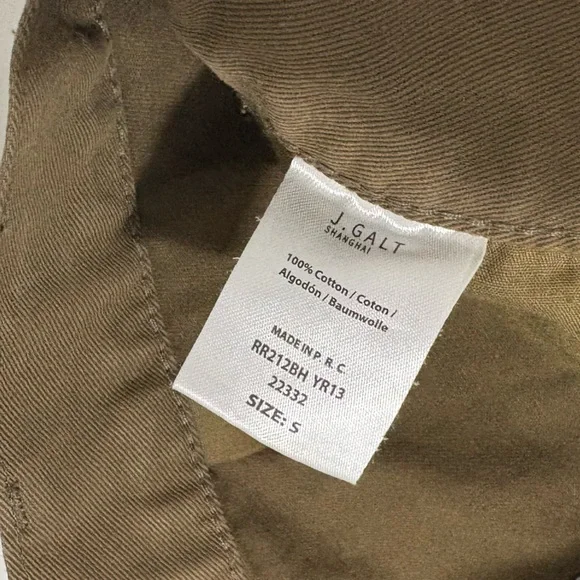 Brandy Melville John Galt Size Small Olive Green Cargo Flare Leg Jeans Utility - Picture 5 of 6